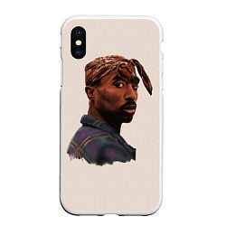 Чехол iPhone XS Max матовый Tupac Shakur