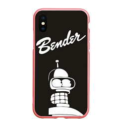 Чехол iPhone XS Max матовый Bender Retro, цвет: 3D-баблгам