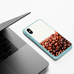 Чехол iPhone XS Max матовый Coffee, цвет: 3D-мятный — фото 2