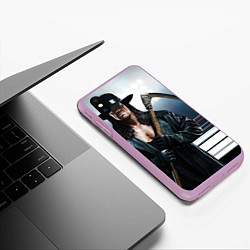 Чехол iPhone XS Max матовый Гробовщик 1, цвет: 3D-сиреневый — фото 2