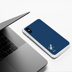 Чехол iPhone XS Max матовый Bender F, цвет: 3D-белый — фото 2