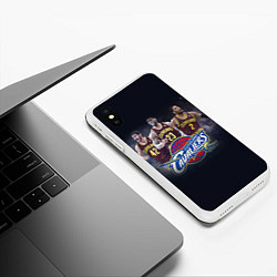 Чехол iPhone XS Max матовый NBA: Cleveland Cavaliers, цвет: 3D-белый — фото 2