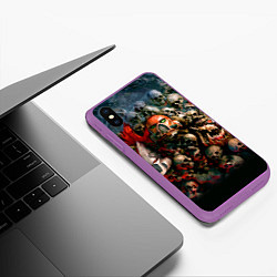 Чехол iPhone XS Max матовый Warhammer 40k: Skulls, цвет: 3D-фиолетовый — фото 2