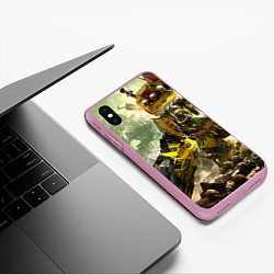 Чехол iPhone XS Max матовый WH40k warboss, цвет: 3D-розовый — фото 2
