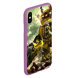 Чехол iPhone XS Max матовый WH40k warboss, цвет: 3D-фиолетовый — фото 2