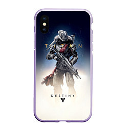 Чехол iPhone XS Max матовый Destiny: Titan, цвет: 3D-светло-сиреневый