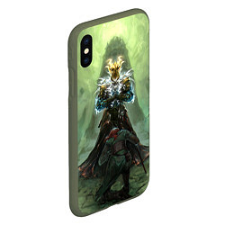 Чехол iPhone XS Max матовый TES: Heaven Knight, цвет: 3D-темно-зеленый — фото 2