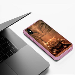 Чехол iPhone XS Max матовый Довакин, цвет: 3D-розовый — фото 2