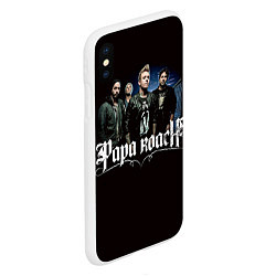 Чехол iPhone XS Max матовый Paparoach: Black style, цвет: 3D-белый — фото 2