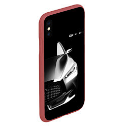Чехол iPhone XS Max матовый Infiniti Sport, цвет: 3D-красный — фото 2