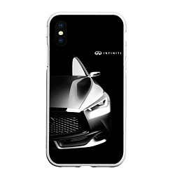 Чехол iPhone XS Max матовый Infiniti Sport, цвет: 3D-белый