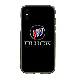 Чехол iPhone XS Max матовый Buick, цвет: 3D-темно-зеленый