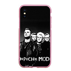 Чехол iPhone XS Max матовый Depeche Mode: mono, цвет: 3D-розовый