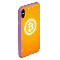 Чехол iPhone XS Max матовый Bitcoin Orange, цвет: 3D-фиолетовый — фото 2