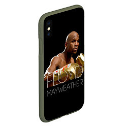 Чехол iPhone XS Max матовый Floyd Mayweather, цвет: 3D-темно-зеленый — фото 2