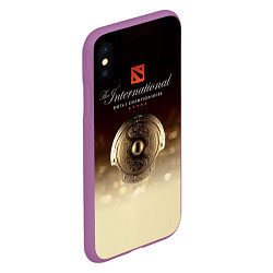 Чехол iPhone XS Max матовый The International Championships цвета 3D-фиолетовый — фото 2