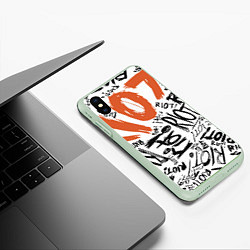 Чехол iPhone XS Max матовый Paramore: Riot, цвет: 3D-салатовый — фото 2