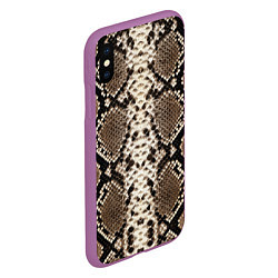Чехол iPhone XS Max матовый Питон, цвет: 3D-фиолетовый — фото 2
