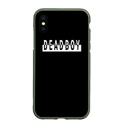 Чехол iPhone XS Max матовый DeadBoy, цвет: 3D-темно-зеленый