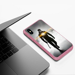 Чехол iPhone XS Max матовый Гордон Фримен, цвет: 3D-малиновый — фото 2