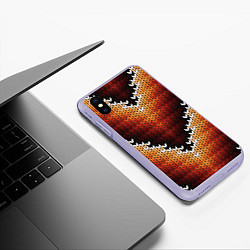 Чехол iPhone XS Max матовый Вышивка, цвет: 3D-светло-сиреневый — фото 2