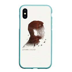 Чехол iPhone XS Max матовый Дельфин/Андрей