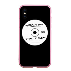 Чехол iPhone XS Max матовый SOAD: Steal this album, цвет: 3D-розовый