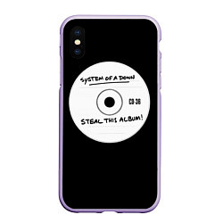 Чехол iPhone XS Max матовый SOAD: Steal this album, цвет: 3D-светло-сиреневый