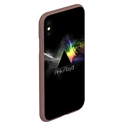 Чехол iPhone XS Max матовый Pink Floyd Logo, цвет: 3D-коричневый — фото 2