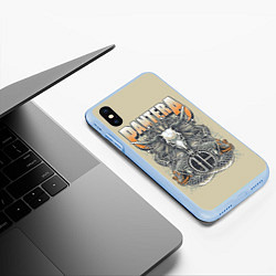 Чехол iPhone XS Max матовый Pantera: Wild Goat, цвет: 3D-голубой — фото 2