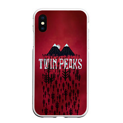 Чехол iPhone XS Max матовый Twin Peaks Wood