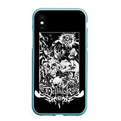 Чехол iPhone XS Max матовый Dethklok: Metalocalypse, цвет: 3D-мятный