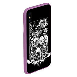 Чехол iPhone XS Max матовый Dethklok: Metalocalypse, цвет: 3D-фиолетовый — фото 2