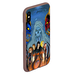 Чехол iPhone XS Max матовый Dethklok: Heroes, цвет: 3D-коричневый — фото 2