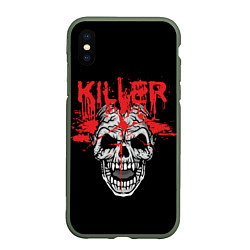 Чехол iPhone XS Max матовый Killer, цвет: 3D-темно-зеленый