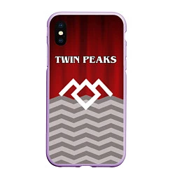Чехол iPhone XS Max матовый Twin Peaks, цвет: 3D-сиреневый