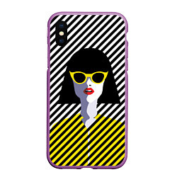 Чехол iPhone XS Max матовый Pop art girl