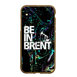 Чехол iPhone XS Max матовый Be in brent, цвет: 3D-коричневый