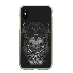 Чехол iPhone XS Max матовый Wolves in the Throne Room, цвет: 3D-салатовый