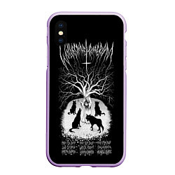 Чехол iPhone XS Max матовый Wolves in the Throne Room, цвет: 3D-сиреневый