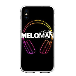 Чехол iPhone XS Max матовый Meloman, цвет: 3D-белый
