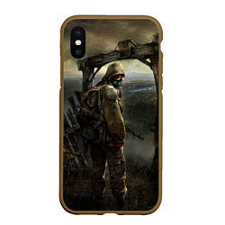 Чехол iPhone XS Max матовый STALKER: Call of Pripyat, цвет: 3D-коричневый