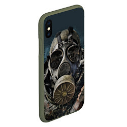 Чехол iPhone XS Max матовый STALKER: Mask, цвет: 3D-темно-зеленый — фото 2