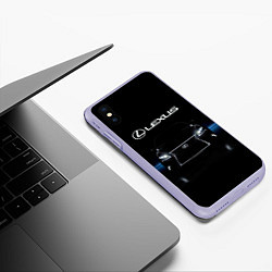 Чехол iPhone XS Max матовый Lexus, цвет: 3D-светло-сиреневый — фото 2