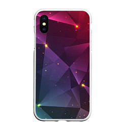 Чехол iPhone XS Max матовый Colorful triangles