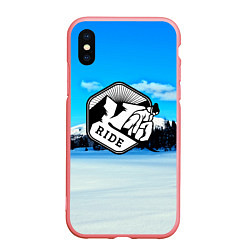Чехол iPhone XS Max матовый Лыжный спорт
