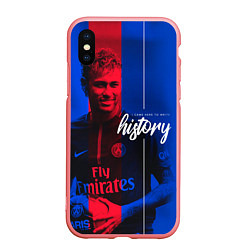 Чехол iPhone XS Max матовый Neymar History