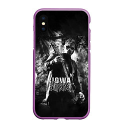 Чехол iPhone XS Max матовый Slipknot: Iowa, цвет: 3D-фиолетовый