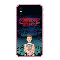 Чехол iPhone XS Max матовый Forest Boy, цвет: 3D-розовый