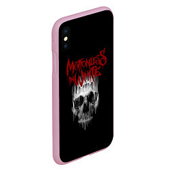 Чехол iPhone XS Max матовый MIW Skull, цвет: 3D-розовый — фото 2